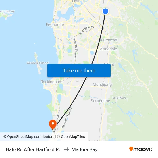 Hale Rd After Hartfield Rd to Madora Bay map
