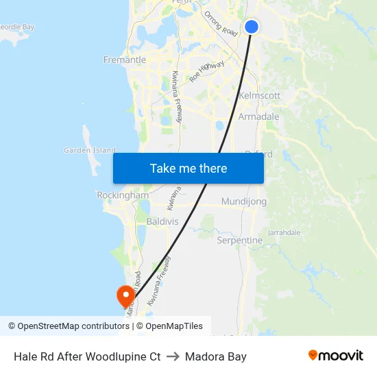 Hale Rd After Woodlupine Ct to Madora Bay map