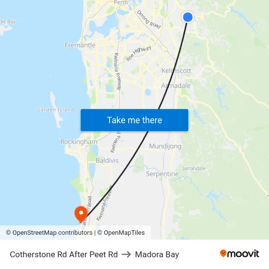 Cotherstone Rd After Peet Rd to Madora Bay map