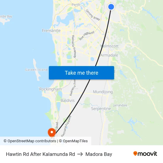 Hawtin Rd After Kalamunda Rd to Madora Bay map