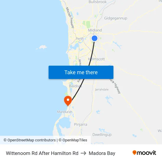 Wittenoom Rd After Hamilton Rd to Madora Bay map