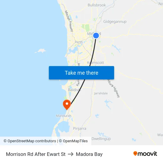 Morrison Rd After Ewart St to Madora Bay map