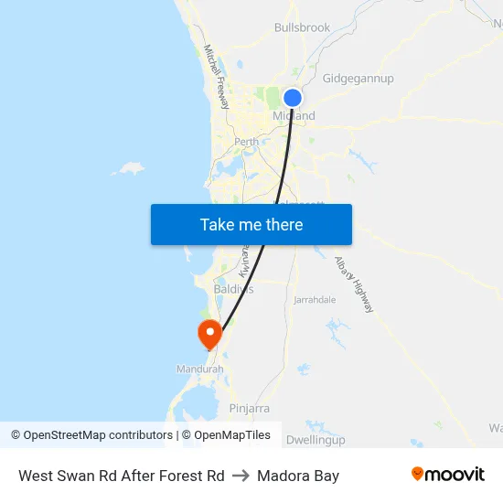 West Swan Rd After Forest Rd to Madora Bay map