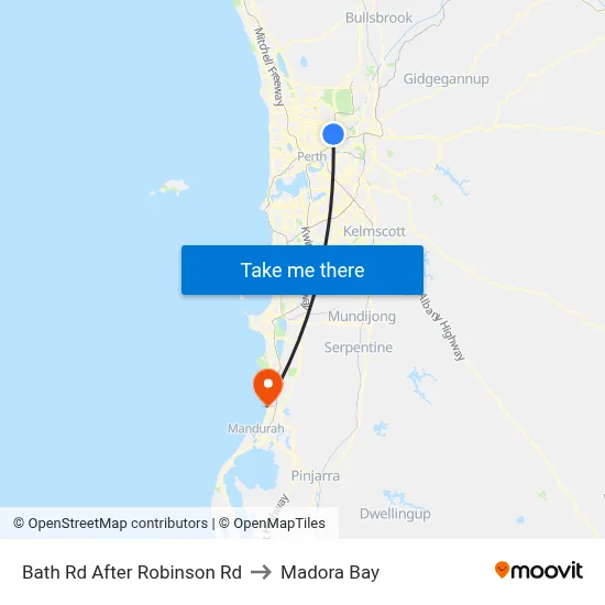 Bath Rd After Robinson Rd to Madora Bay map