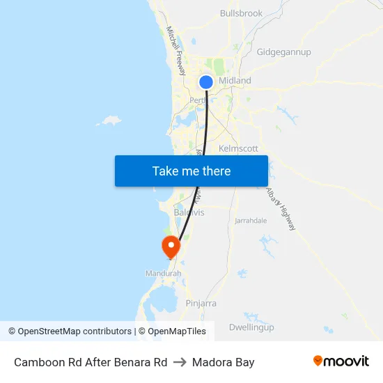 Camboon Rd After Benara Rd to Madora Bay map
