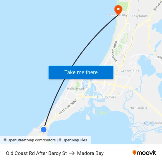 Old Coast Rd After Baroy St to Madora Bay map