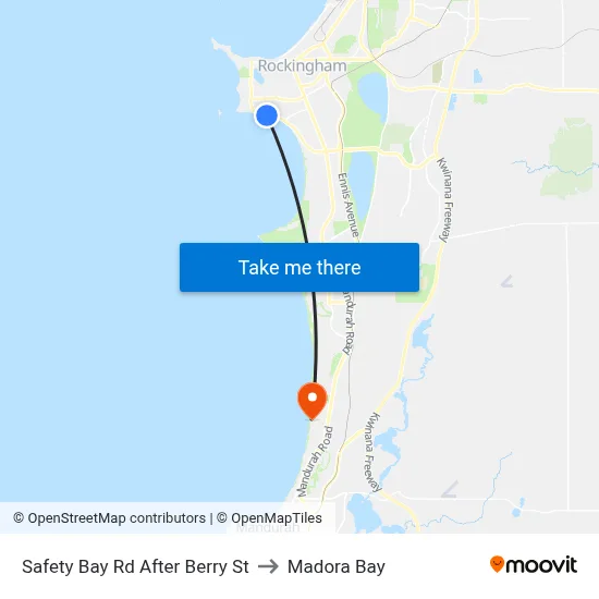 Safety Bay Rd After Berry St to Madora Bay map