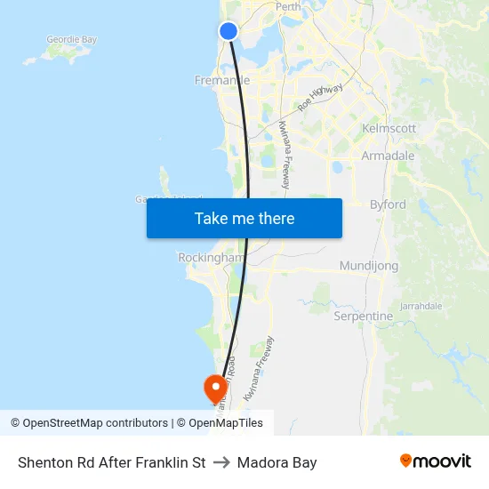 Shenton Rd After Franklin St to Madora Bay map