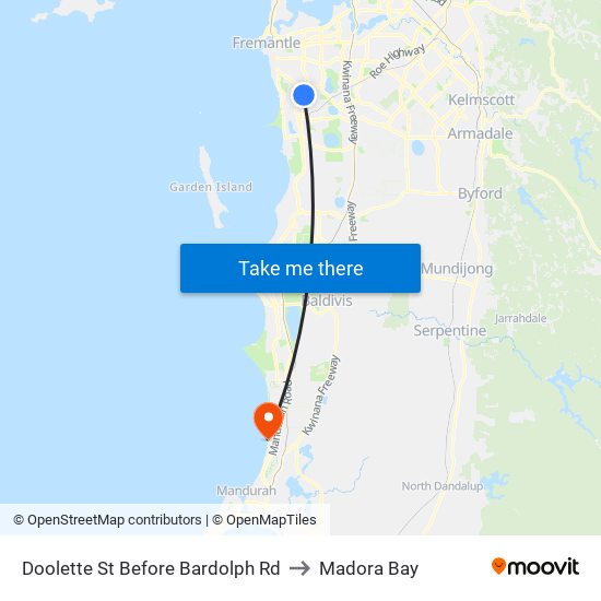 Doolette St Before Bardolph Rd to Madora Bay map