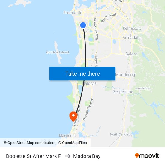 Doolette St After Mark Pl to Madora Bay map