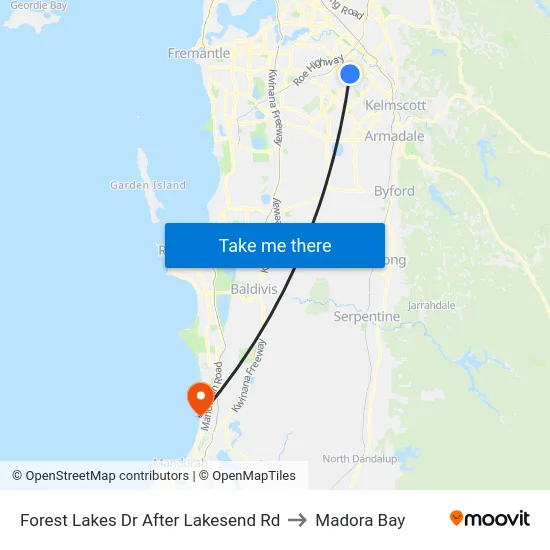 Forest Lakes Dr After Lakesend Rd to Madora Bay map
