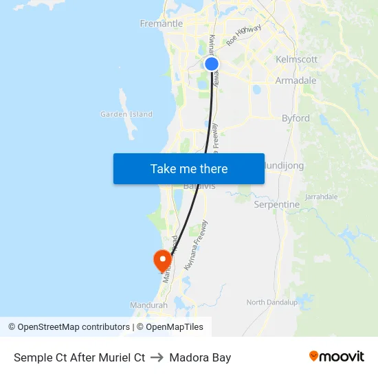 Semple Ct After Muriel Ct to Madora Bay map