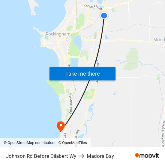 Johnson Rd Before Dilabert Wy to Madora Bay map