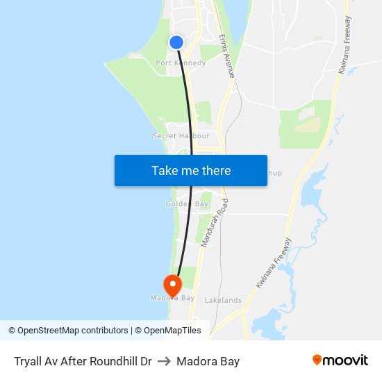 Tryall Av After Roundhill Dr to Madora Bay map