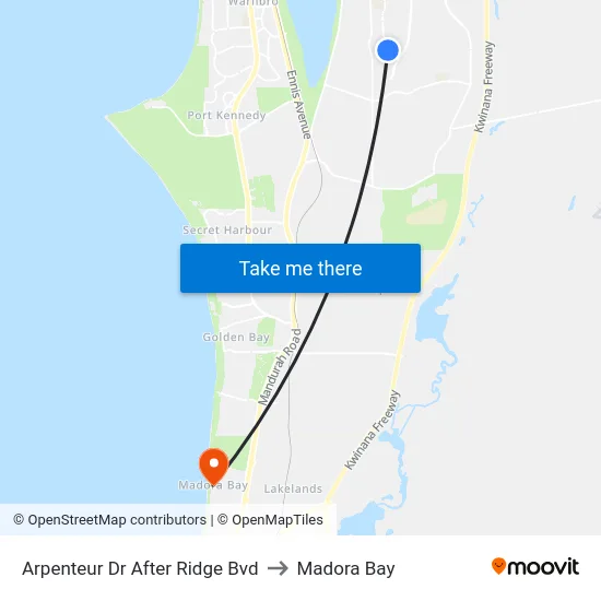 Arpenteur Dr After Ridge Bvd to Madora Bay map