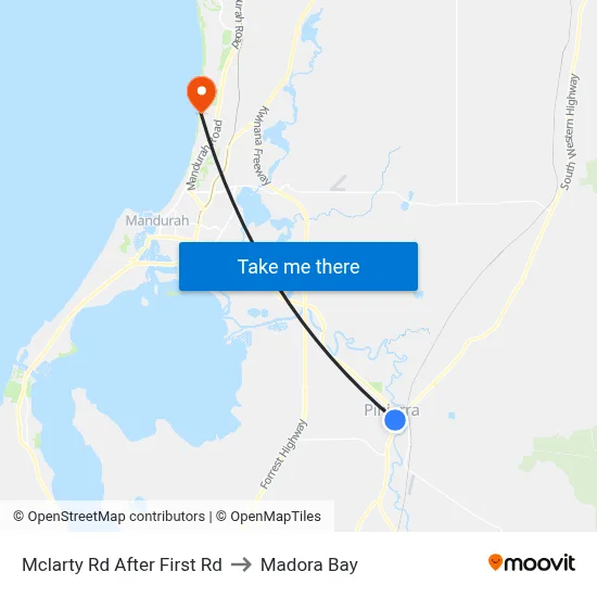Mclarty Rd After First Rd to Madora Bay map