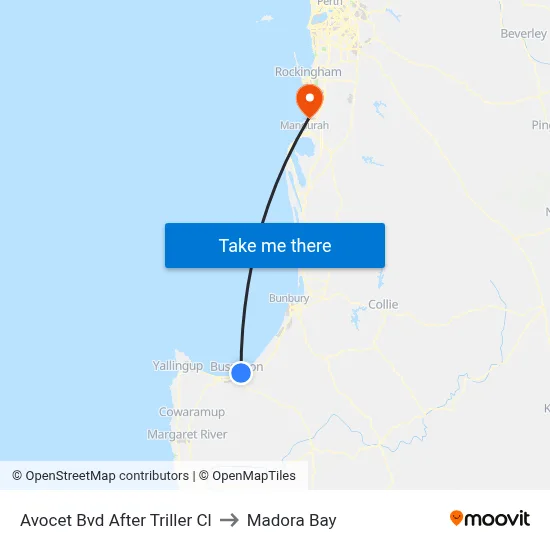 Avocet Bvd After Triller Cl to Madora Bay map