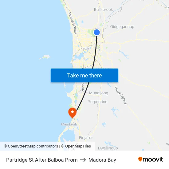 Partridge St After Balboa Prom to Madora Bay map
