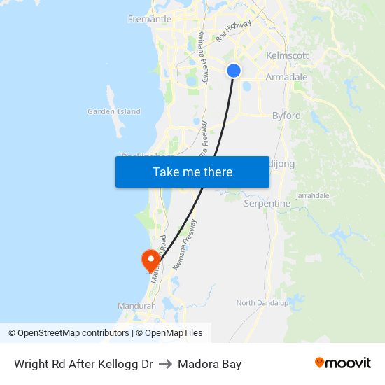 Wright Rd After Kellogg Dr to Madora Bay map