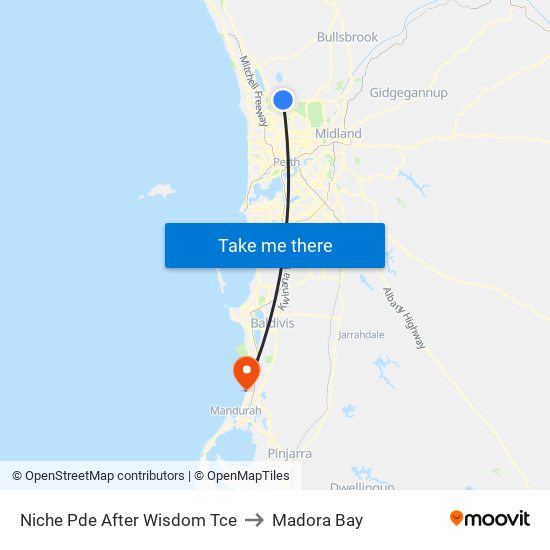 Niche Pde After Wisdom Tce to Madora Bay map