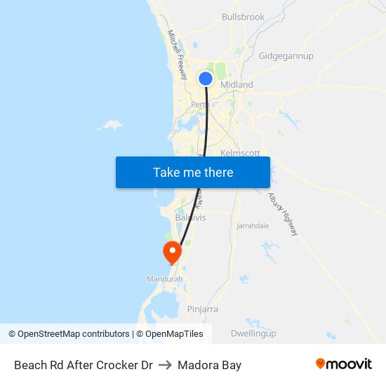 Beach Rd After Crocker Dr to Madora Bay map