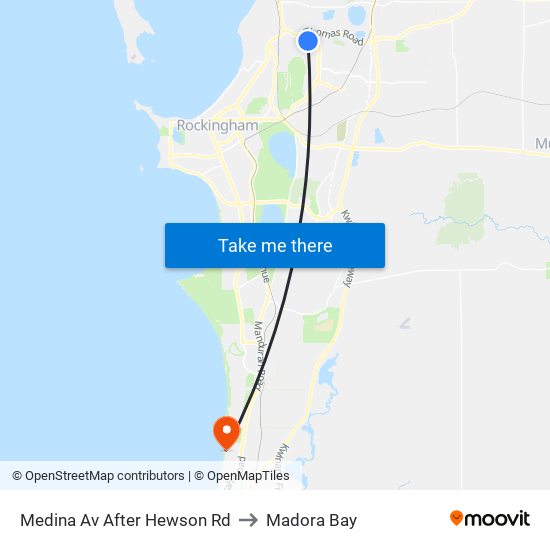 Medina Av After Hewson Rd to Madora Bay map