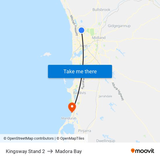 Kingsway   Stand 2 to Madora Bay map