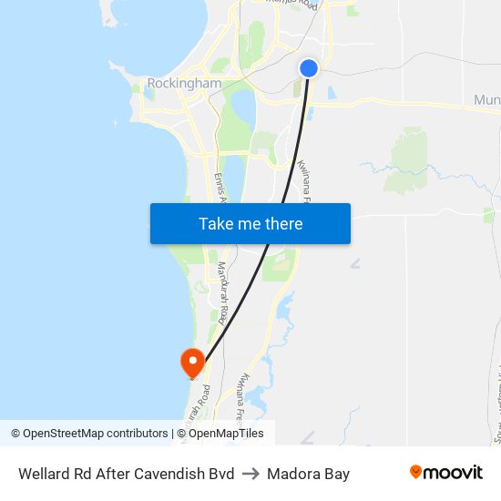 Wellard Rd After Cavendish Bvd to Madora Bay map