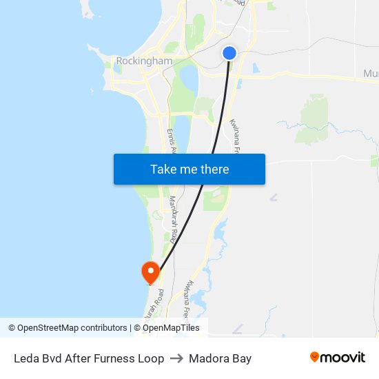 Leda Bvd After Furness Loop to Madora Bay map