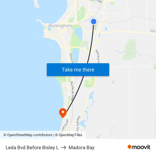 Leda Bvd Before Bisley L to Madora Bay map