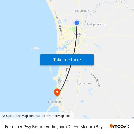 Farmaner Pwy Before Addingham Dr to Madora Bay map