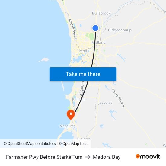 Farmaner Pwy Before Starke Turn to Madora Bay map