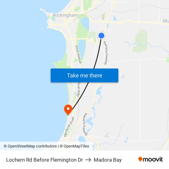 Lochern Rd Before Flemington Dr to Madora Bay map