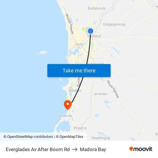 Everglades Av After Boom Rd to Madora Bay map