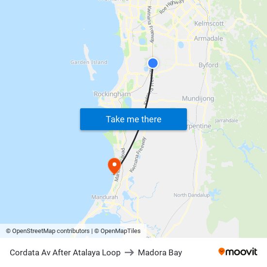 Cordata Av After Atalaya Loop to Madora Bay map