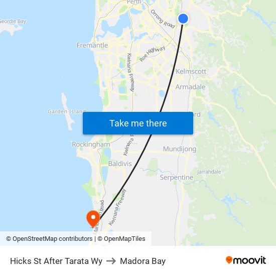 Hicks St After Tarata Wy to Madora Bay map
