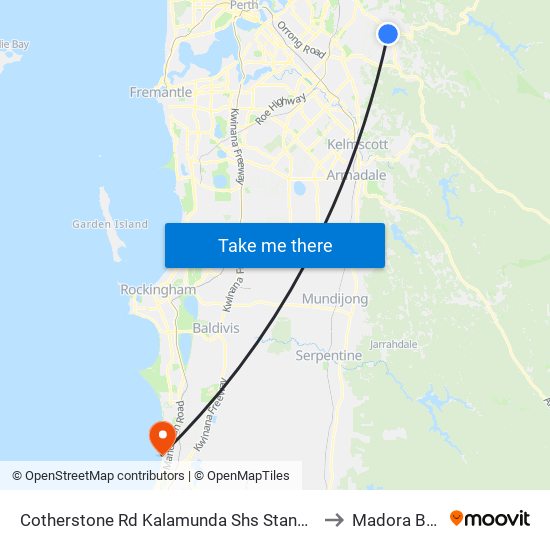 Cotherstone Rd Kalamunda Shs Stand 3 to Madora Bay map