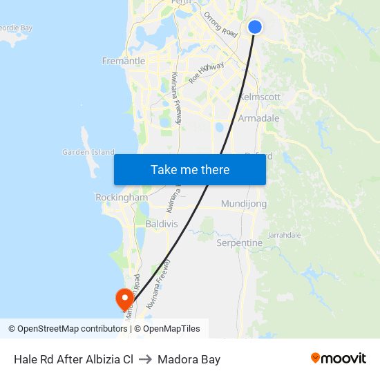 Hale Rd After Albizia Cl to Madora Bay map