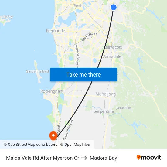 Maida Vale Rd After Myerson Cr to Madora Bay map