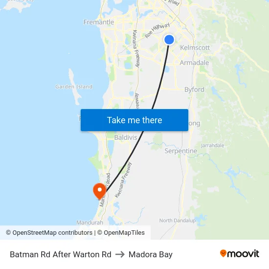 Batman Rd After Warton Rd to Madora Bay map