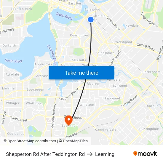 Shepperton Rd After Teddington Rd to Leeming map