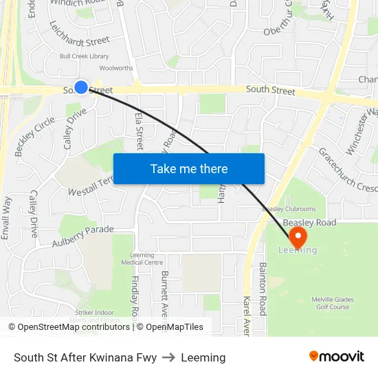 South St After Kwinana Fwy to Leeming map