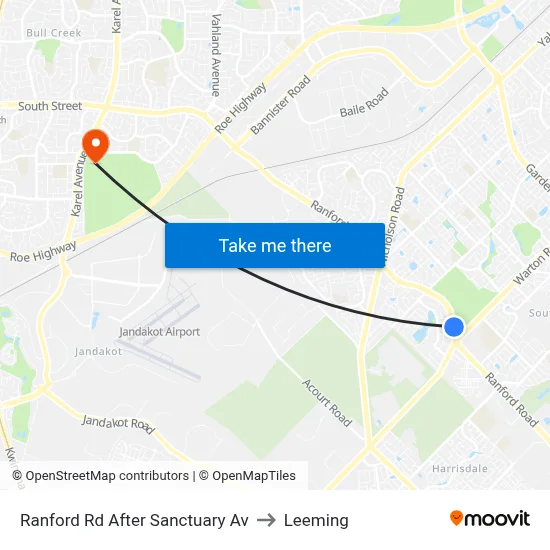 Ranford Rd After Sanctuary Av to Leeming map