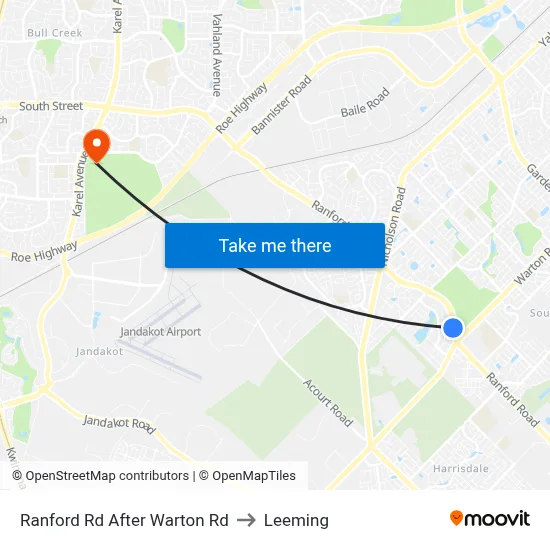 Ranford Rd After Warton Rd to Leeming map