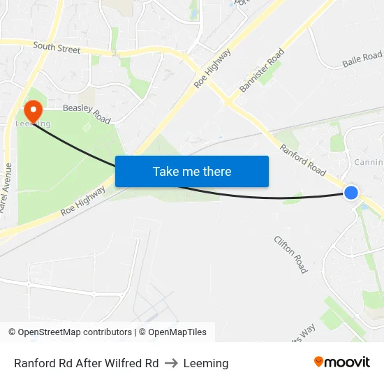 Ranford Rd After Wilfred Rd to Leeming map