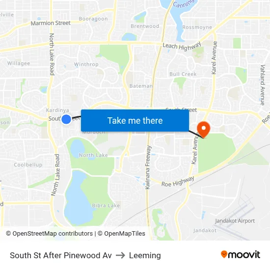 South St After Pinewood Av to Leeming map