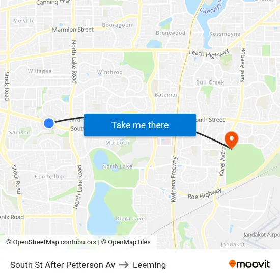 South St After Petterson Av to Leeming map