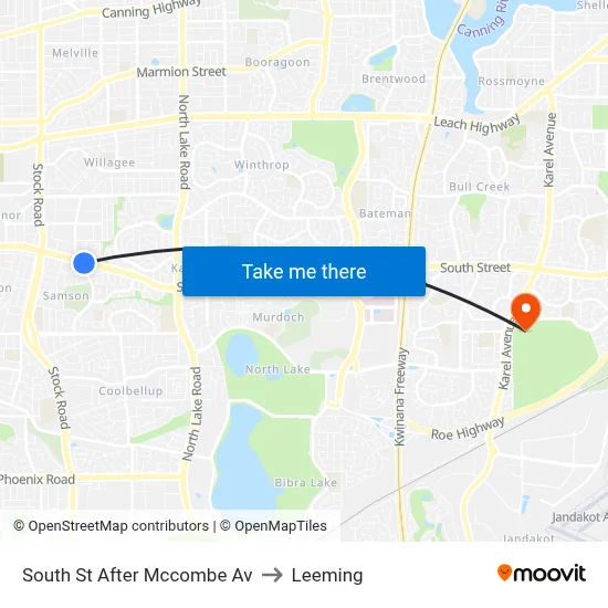 South St After Mccombe Av to Leeming map