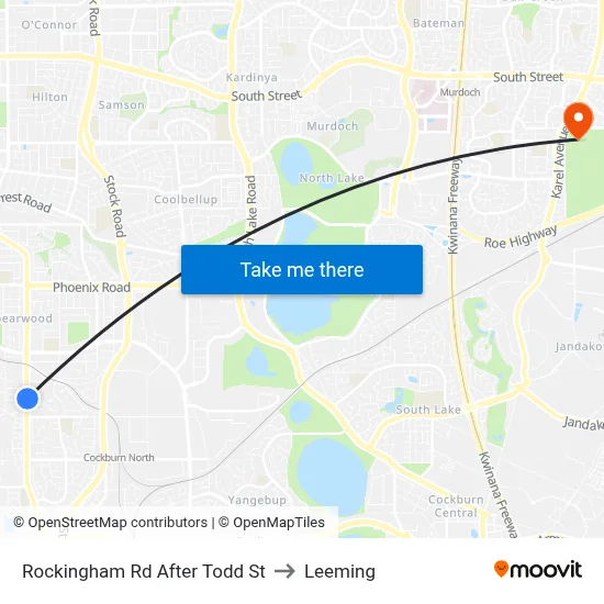 Rockingham Rd After Todd St to Leeming map