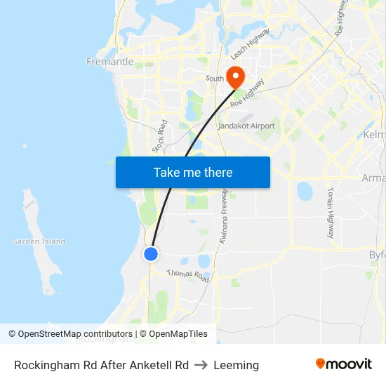 Rockingham Rd After Anketell Rd to Leeming map
